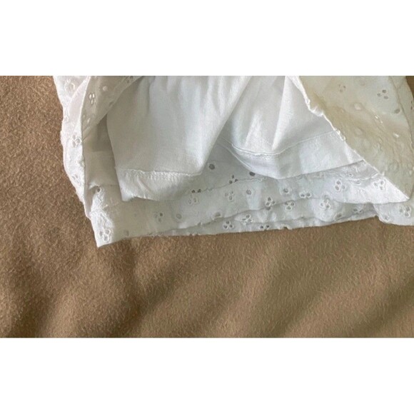 FREE PEOPLE Apricot Rose Eyelet Mini Dress with Puff Sleeve, White, XS $138 NWT - Picture 12 of 12